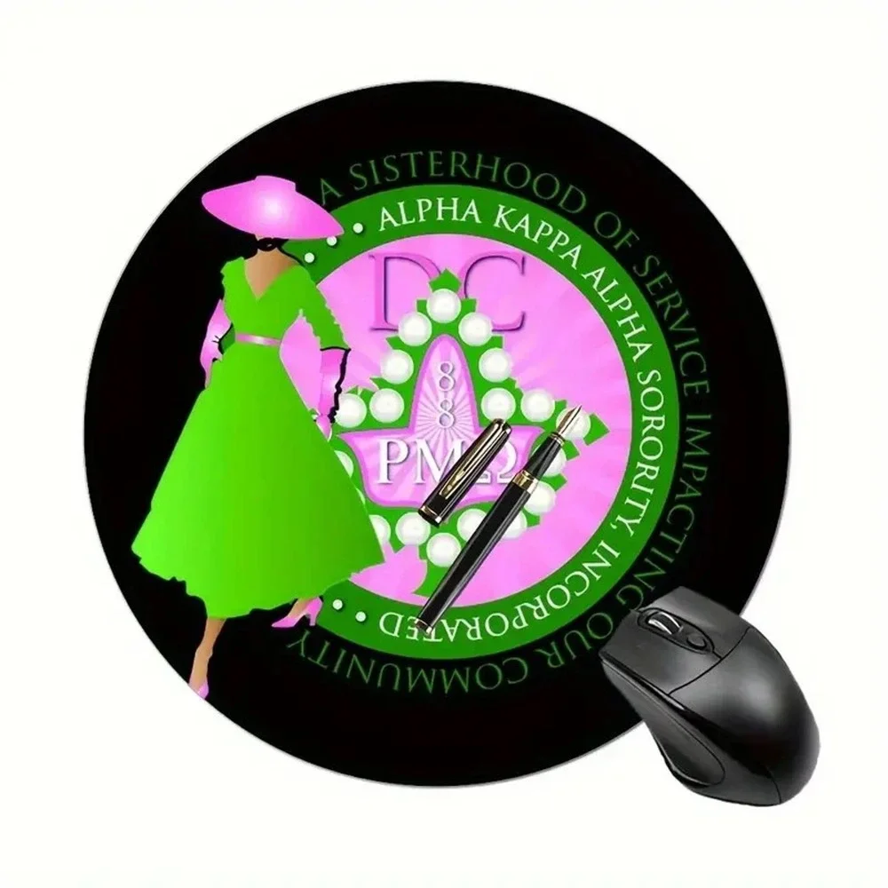 AKA Alpha Kappa Alpha Mouse‎ Pad Black with Lady Silhouette Design